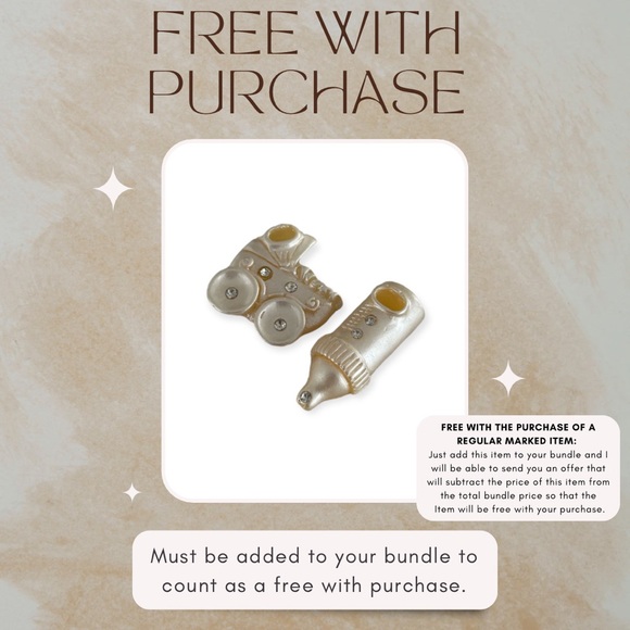 🆓 - 🥀 Donating Soon 🥀 - Vintage Baby Shower Pendant Charms - Free With Purchase - Picture 2 of 13